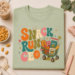 Snack Run CEO Shirt, Sports Mom Shirt, Baseball Mom Tee, Team Mom Shirt, Game Day Mom Tee, Snack Cart Shirt, Comfort Colors 1717