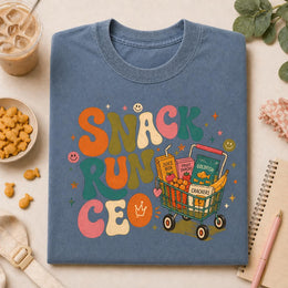 Snack Run CEO Shirt, Sports Mom Shirt, Baseball Mom Tee, Team Mom Shirt, Game Day Mom Tee, Snack Cart Shirt, Comfort Colors 1717