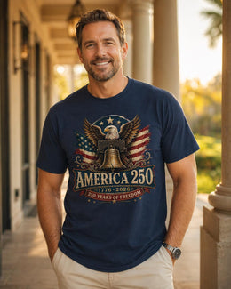 America 250th Anniversary Eagle Bell Shirt, Patriotic USA 1776-2026 Tee, Comfort Colors 1717 Gift
