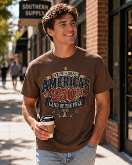 1776 2026 America 250 Shirt, Land of the Free Patriotic Tee, USA 250th Anniversary Shirt, Comfort Colors 1717