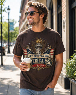 Freedom 250 Shirt, Let Freedom Ring Patriotic Tee, USA 1776 2026 Shirt, America 250 Anniversary, Comfort Colors 1717