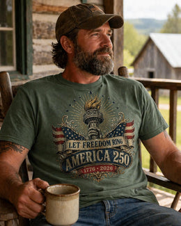 Freedom 250 Shirt, Let Freedom Ring Patriotic Tee, USA 1776 2026 Shirt, America 250 Anniversary, Comfort Colors 1717