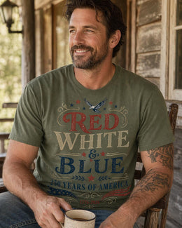 Red White Blue Shirt, America 250 Tee, Patriotic 1776 2026 Shirt, USA 250 Years Shirt, Comfort Colors 1717