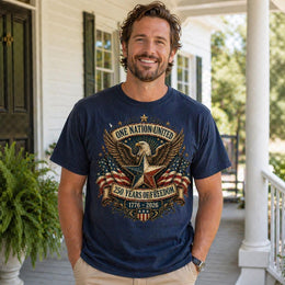 One Nation United Shirt, America 250 Tee, 250 Years of Freedom Patriotic Shirt, 1776 2026 Comfort Colors