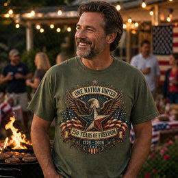 One Nation United Shirt, America 250 Tee, 250 Years of Freedom Patriotic Shirt, 1776 2026 Comfort Colors