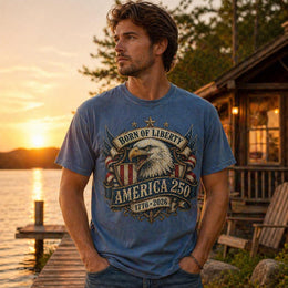 Born of Liberty Shirt, America 250 Patriotic Eagle Tee, 1776 2026 USA Anniversary Shirt, Comfort Colors