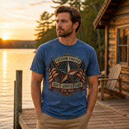 Freedom Forever Shirt, 250th Anniversary Patriotic Star Tee, America 250 Shirt, 1776 2026 Comfort Colors