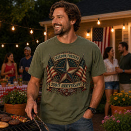 Freedom Forever Shirt, 250th Anniversary Patriotic Star Tee, America 250 Shirt, 1776 2026 Comfort Colors