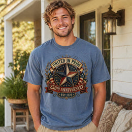 United in Pride Shirt, America 250 Anniversary Tee, Patriotic Star 1776 2026 Shirt, Comfort Colors USA Shirt