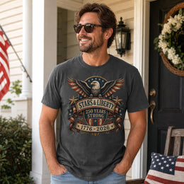 Stars and Liberty Shirt, America 250 Patriotic Eagle Tee, 250 Years Strong 1776 2026 Shirt, Comfort Colors
