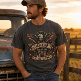 Stars and Liberty Shirt, America 250 Patriotic Eagle Tee, 250 Years Strong 1776 2026 Shirt, Comfort Colors