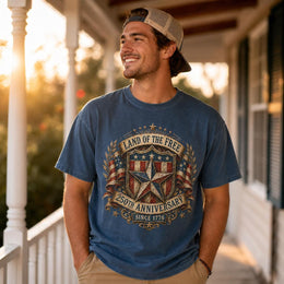 Land of the Free Shirt, America 250 Patriotic Tee, 250th Anniversary 1776 2026 Shirt, Comfort Colors USA Shirt