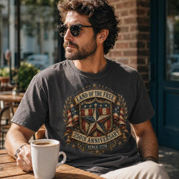 Land of the Free Shirt, America 250 Patriotic Tee, 250th Anniversary 1776 2026 Shirt, Comfort Colors USA Shirt