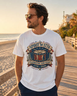 Spirit of 1776 Shirt, Patriotic Drum America 250 Tee, Celebrating 250 Years 1776 2026 Shirt, Comfort Colors