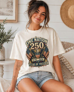 One Nation 250 Shirt, America 250 Shirt, Patriotic Eagle Tee, 1776 2026 Shirt, 250 Years of Freedom Tee, Fourth of July Shirt
