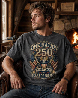 One Nation 250 Shirt, America 250 Shirt, Patriotic Eagle Tee, 1776 2026 Shirt, 250 Years of Freedom Tee, Fourth of July Shirt