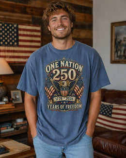One Nation 250 Shirt, America 250 Shirt, Patriotic Eagle Tee, 1776 2026 Shirt, 250 Years of Freedom Tee, Fourth of July Shirt