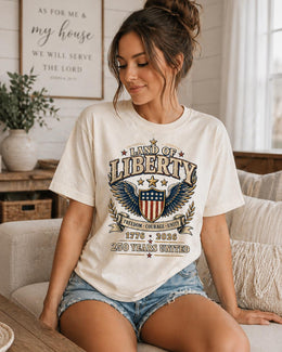 Land of Liberty Shirt, America 250 Shirt, Patriotic Freedom Tee, 1776 2026 Shirt, 250 Years United Shirt, Fourth of July Tee