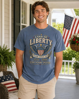 Land of Liberty Shirt, America 250 Shirt, Patriotic Freedom Tee, 1776 2026 Shirt, 250 Years United Shirt, Fourth of July Tee