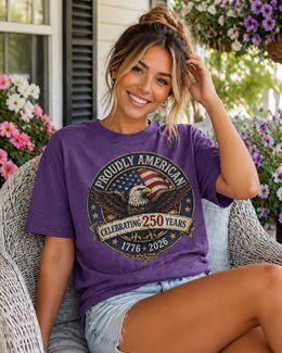 Proudly American Shirt, America 250 Shirt, Patriotic Eagle Tee, 1776 2026 Shirt, 4th of July Shirt, 250th Anniversary USA Tee