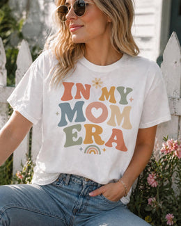 In My Mom Era Shirt, Trendy Mom Tee, Cute Mama Shirt, Retro Mom Graphic Tee, Aesthetic Mom Shirt, Motherhood Era Tee