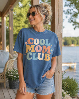 Cool Mom Club Shirt, Trendy Mom Tee, Aesthetic Mom Shirt, Cute Mama Graphic Tee, Retro Mom Shirt, Mom Life Tee, Pastel Mom Shirt