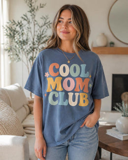 Cool Mom Club Shirt, Trendy Mom Tee, Aesthetic Mom Shirt, Cute Mama Graphic Tee, Retro Mom Shirt, Mom Life Tee, Pastel Mom Shirt