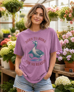 Funny Goose Shirt, Born To Honk For No Reason Tee, Sarcastic Goose Shirt, Funny Animal Shirt, Comfort Colors Tee