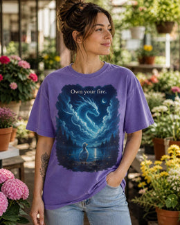 Own Your Fire Shirt, Funny Duck Dragon Tee, Remember Who You Are Shirt, Weird Animal Meme Comfort Colors T-Shirt