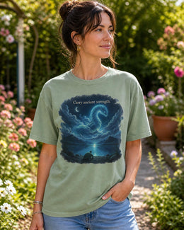 Carry Ancient Strength Shirt, Turtle Dragon Graphic Tee, Motivational Animal Shirt, Fantasy Comfort Colors T-Shirt