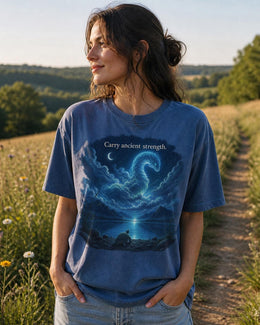 Carry Ancient Strength Shirt, Turtle Dragon Graphic Tee, Motivational Animal Shirt, Fantasy Comfort Colors T-Shirt