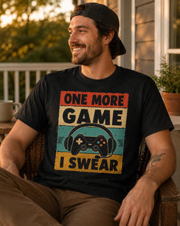 One More Game I Swear Shirt, Funny Gamer Tee, Video Game Shirt, Gaming Gift, Comfort Colors T-Shirt