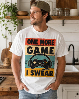 One More Game I Swear Shirt, Funny Gamer Tee, Video Game Shirt, Gaming Gift, Comfort Colors T-Shirt
