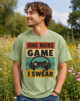 One More Game I Swear Shirt, Funny Gamer Tee, Video Game Shirt, Gaming Gift, Comfort Colors T-Shirt