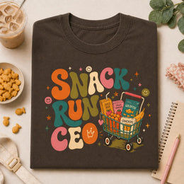 Snack Run CEO Shirt, Sports Mom Shirt, Baseball Mom Tee, Team Mom Shirt, Game Day Mom Tee, Snack Cart Shirt, Comfort Colors 1717