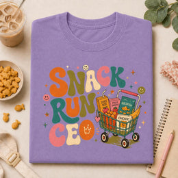 Snack Run CEO Shirt, Sports Mom Shirt, Baseball Mom Tee, Team Mom Shirt, Game Day Mom Tee, Snack Cart Shirt, Comfort Colors 1717