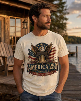 America 250th Anniversary Eagle Bell Shirt, Patriotic USA 1776-2026 Tee, Comfort Colors 1717 Gift