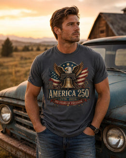 America 250th Anniversary Eagle Bell Shirt, Patriotic USA 1776-2026 Tee, Comfort Colors 1717 Gift