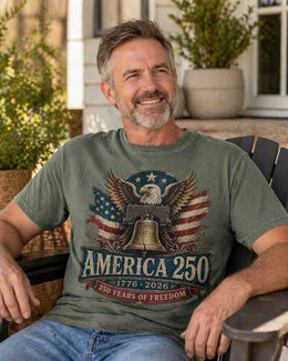 America 250th Anniversary Eagle Bell Shirt, Patriotic USA 1776-2026 Tee, Comfort Colors 1717 Gift