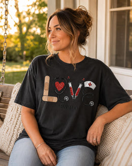 Love Nurse Life Shirt, Nurse Shirt, Registered Nurse Gift, Nursing Student Tee, Healthcare Worker Comfort Colors T-Shirt