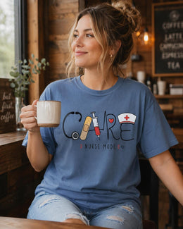 Care Nurse Mode Shirt, Nurse Shirt, Registered Nurse Gift, Nursing Student Tee, Healthcare Worker Comfort Colors T-Shirt