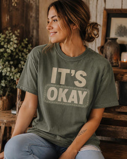 It's Okay Shirt, Funny Mental Health Tee, Anxiety Humor Shirt, Introvert Shirt, Sarcastic Comfort Colors T-Shirt