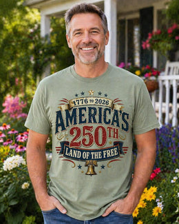 1776 2026 America 250 Shirt, Land of the Free Patriotic Tee, USA 250th Anniversary Shirt, Comfort Colors 1717