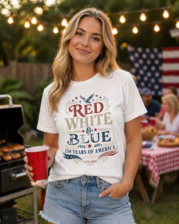Red White Blue Shirt, America 250 Tee, Patriotic 1776 2026 Shirt, USA 250 Years Shirt, Comfort Colors 1717