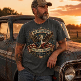 One Nation United Shirt, America 250 Tee, 250 Years of Freedom Patriotic Shirt, 1776 2026 Comfort Colors
