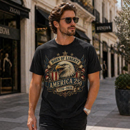 Born of Liberty Shirt, America 250 Patriotic Eagle Tee, 1776 2026 USA Anniversary Shirt, Comfort Colors