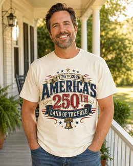 1776 2026 America 250 Shirt, Land of the Free Patriotic Tee, USA 250th Anniversary Shirt, Comfort Colors 1717