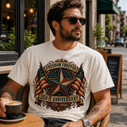 Freedom Forever Shirt, 250th Anniversary Patriotic Star Tee, America 250 Shirt, 1776 2026 Comfort Colors