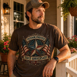 Freedom Forever Shirt, 250th Anniversary Patriotic Star Tee, America 250 Shirt, 1776 2026 Comfort Colors
