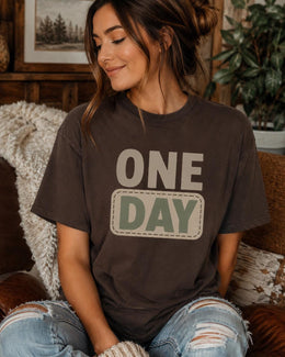 One Day Shirt, Funny Mental Health Tee, Anxiety Humor Shirt, Introvert Shirt, Self Care Comfort Colors T-Shirt